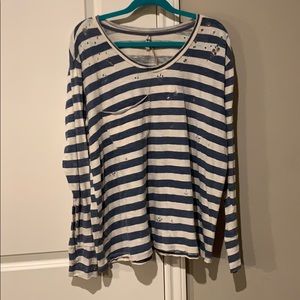 NWT Magnolia Pearl Jersey Strip Nauticall
